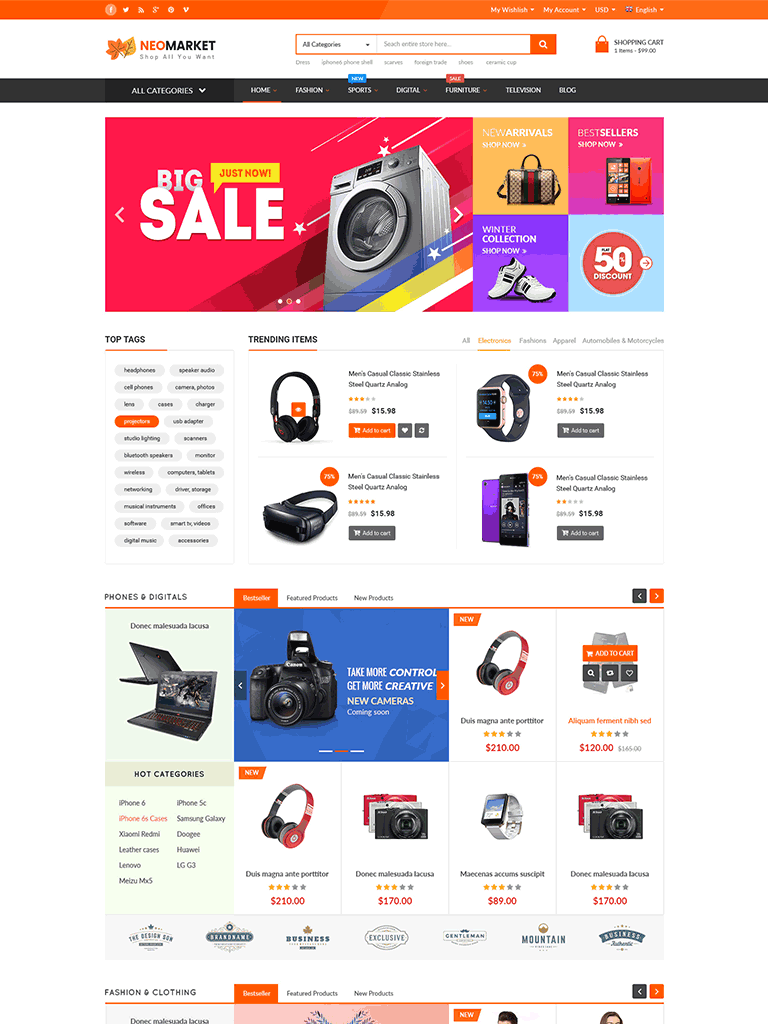NeoMarket – Modern Multi-Vendor WooCommerce Theme